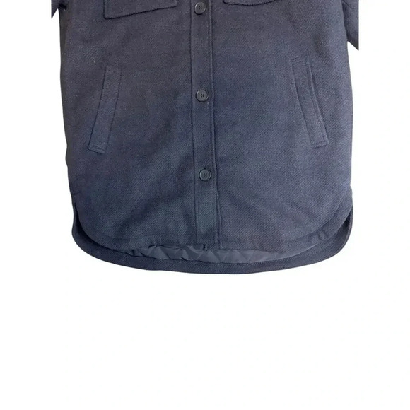 Kangol X H&M Mens Shaket Oversize Shirt Jacket Size XS Charcoal Dark Gray NWOT - Picture 8 of 16